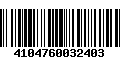 Código de Barras 4104760032403