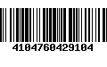 Código de Barras 4104760429104