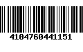 Código de Barras 4104760441151