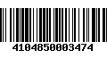 Código de Barras 4104850003474