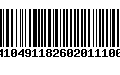 Código de Barras 410491182602011100