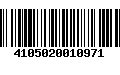 Código de Barras 4105020010971