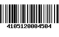 Código de Barras 4105120004504