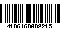 Código de Barras 4106160002215