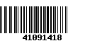 Código de Barras 41091418