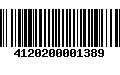 Código de Barras 4120200001389