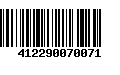 Código de Barras 412290070071