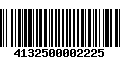 Código de Barras 4132500002225