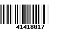 Código de Barras 41418017