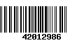 Código de Barras 42012986