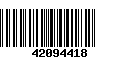 Código de Barras 42094418