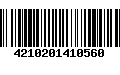 Código de Barras 4210201410560