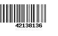 Código de Barras 42138136