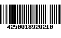 Código de Barras 4250018920210