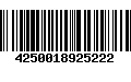 Código de Barras 4250018925222