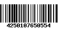 Código de Barras 4250107650554