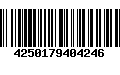 Código de Barras 4250179404246