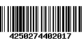 Código de Barras 4250274402017