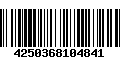 Código de Barras 4250368104841