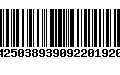 Código de Barras 425038939092201920