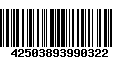 Código de Barras 42503893990322