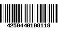 Código de Barras 4250440108118