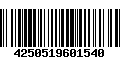 Código de Barras 4250519601540