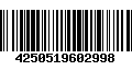 Código de Barras 4250519602998