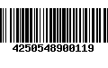 Código de Barras 4250548900119