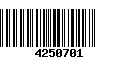 Código de Barras 4250701