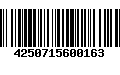 Código de Barras 4250715600163