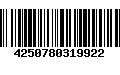 Código de Barras 4250780319922