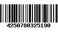 Código de Barras 4250780325190