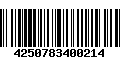 Código de Barras 4250783400214