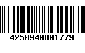 Código de Barras 4250940801779