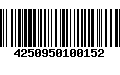 Código de Barras 4250950100152