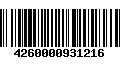 Código de Barras 4260000931216