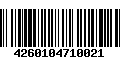 Código de Barras 4260104710021