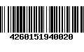 Código de Barras 4260151940020