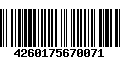 Código de Barras 4260175670071