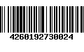 Código de Barras 4260192730024