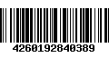 Código de Barras 4260192840389