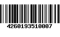 Código de Barras 4260193510007