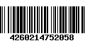 Código de Barras 4260214752058