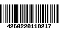 Código de Barras 4260220110217