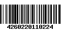 Código de Barras 4260220110224