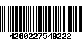 Código de Barras 4260227540222