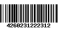 Código de Barras 4260231222312