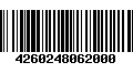 Código de Barras 4260248062000