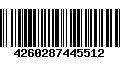 Código de Barras 4260287445512